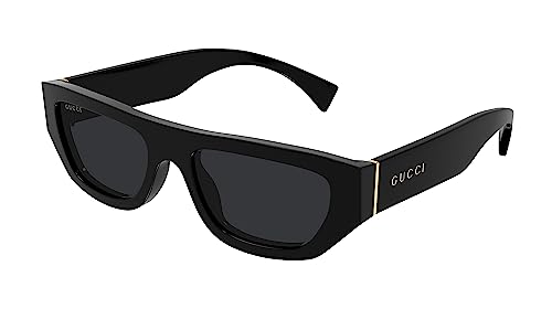 Gucci Men's Black/Grey Round Sunglasses 53mm