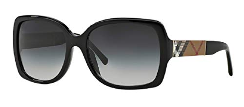 BURBERRY BE4160 34338G 58M Black/Grey Gradient Square Sunglasses For Women