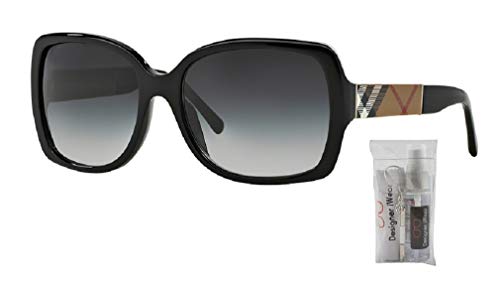 BURBERRY BE4160 34338G 58M Black/Grey Gradient Square Sunglasses For Women