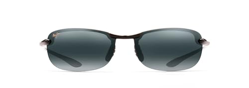 Maui Jim Makaha Polarized Rimless Sunglasses, Black/Grey, Medium