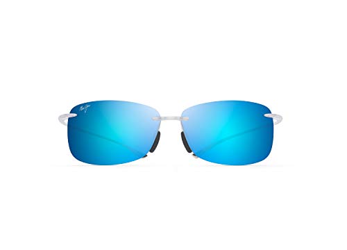 Maui Jim 'Akau Polarized Rimless Sunglasses, Crystal Matte/Blue