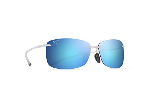 Maui Jim 'Akau Polarized Rimless Sunglasses, Crystal Matte/Blue