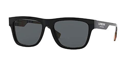 BURBERRY BE4293 377381 56M Black/Polarized Grey Square Sunglasses For Men