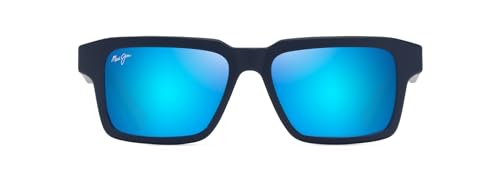 Maui Jim Kahiko Blue Rectangle Sunglasses, Large