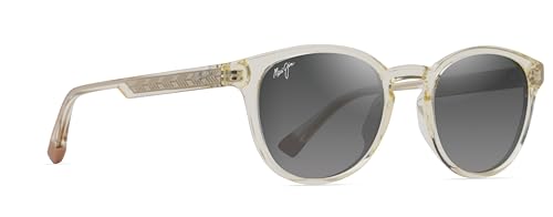 Maui Jim Hiehie Round Sunglasses, Shiny Trans Yellow