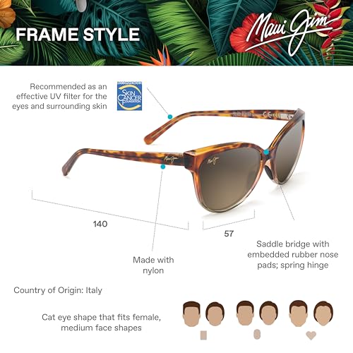 Maui Jim Women's Tortoise Cat Eye Sunglasses