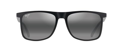 Maui Jim Makamae Square Sunglasses, Black/Neutral Grey, XL