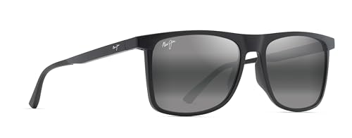 Maui Jim Makamae Square Sunglasses, Black/Neutral Grey, XL
