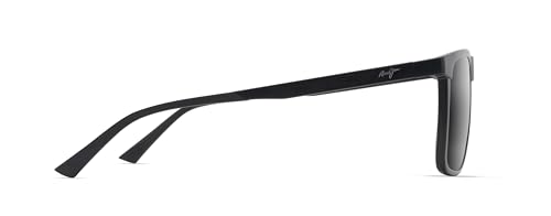 Maui Jim Makamae Square Sunglasses, Black/Neutral Grey, XL