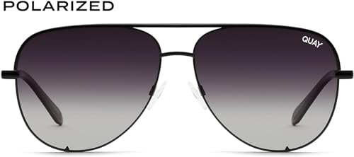 Quay HIGH Key XL Black Polarized Sunglasses