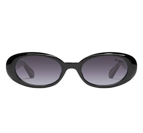 Quay Women's Black/Smoke Felt Cute Sunglasses