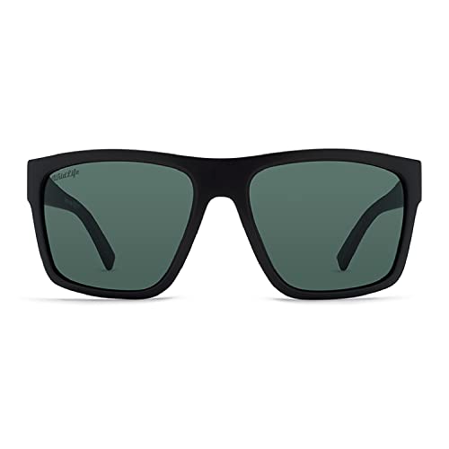 VonZipper Men's Dipstick Sunglasses in Black Satin/Wild Vintage Grey