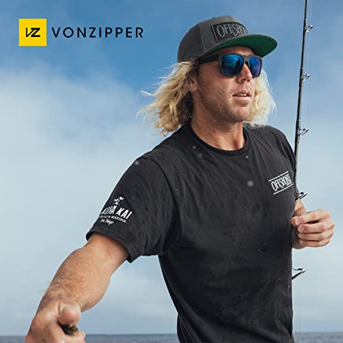 VonZipper Men's Dipstick Sunglasses in Black Satin/Wild Vintage Grey