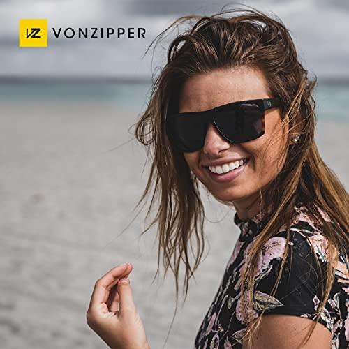 VonZipper Men's Dipstick Sunglasses in Black Satin/Wild Vintage Grey