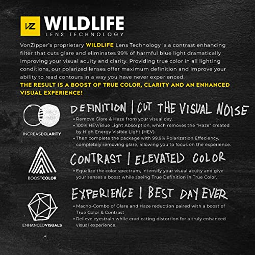 VonZipper Men's Dipstick Sunglasses in Black Satin/Wild Vintage Grey