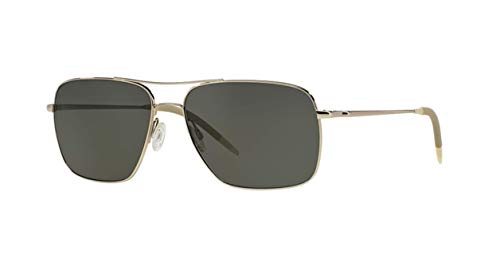 Oliver Peoples Clifton sunglasses, silver with gray lenses