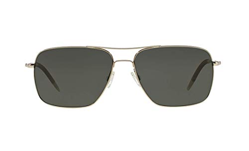 Oliver Peoples Clifton sunglasses, silver with gray lenses