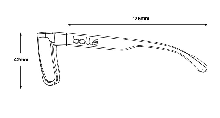 Matte Navy Bolle Sunglasses with Grey Lenses