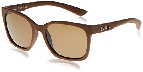 Bolle Matte Brown Polarized Square Sunglasses, One Size