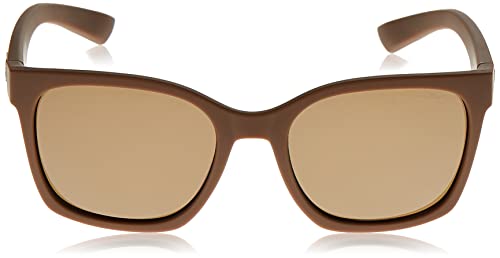 Bolle Matte Brown Polarized Square Sunglasses, One Size