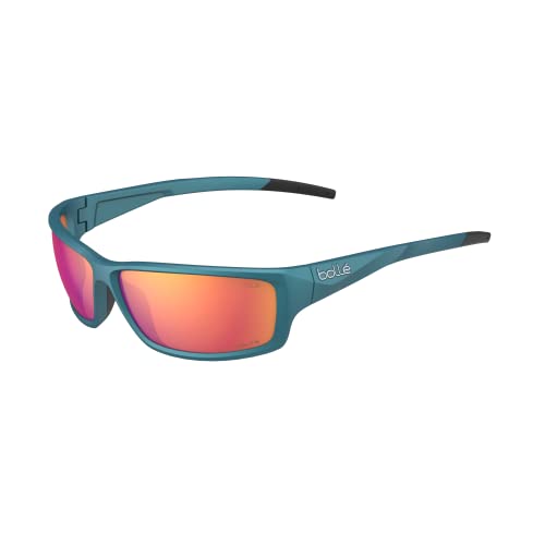 Bolle Brands Oval Sunglasses, Teal Metallic, Medium-Large