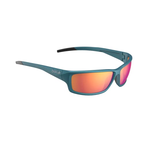 Bolle Brands Oval Sunglasses, Teal Metallic, Medium-Large