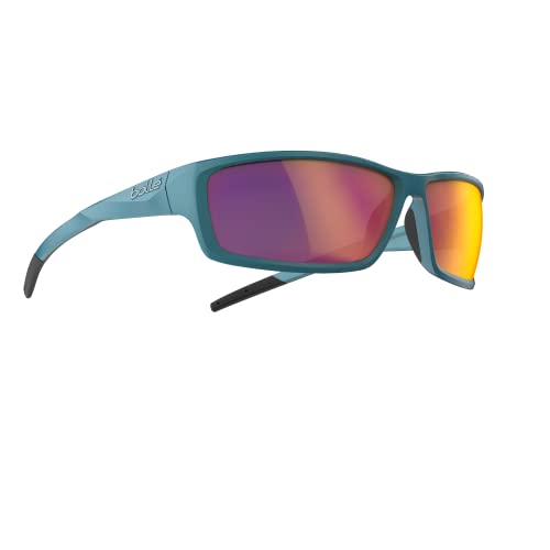 Bolle Brands Oval Sunglasses, Teal Metallic, Medium-Large