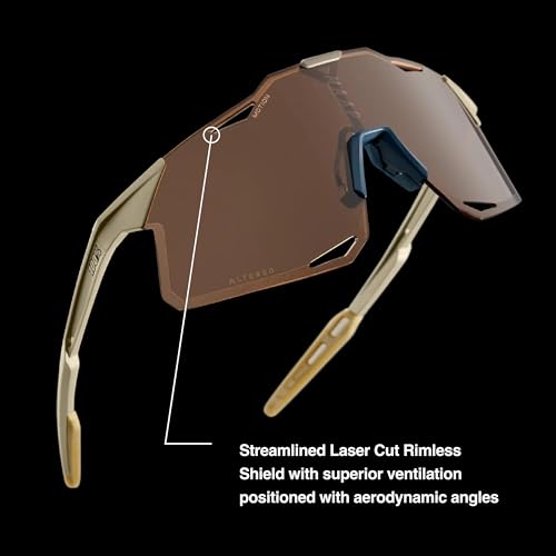 100% HYPERCRAFT Sport Performance Frameless Sunglasses (Matte Oxyfire - Smoke Lens)