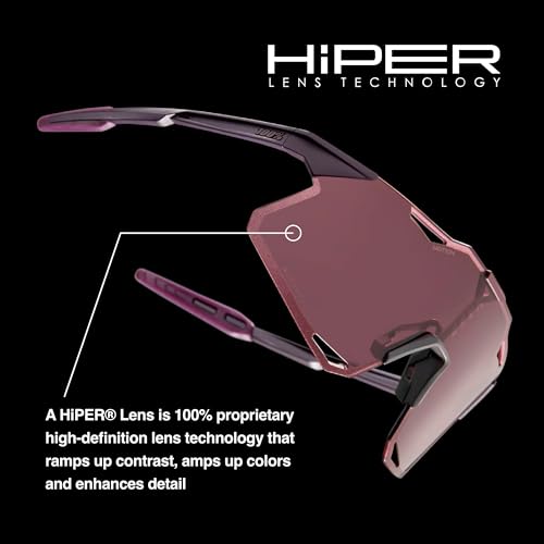 100% HYPERCRAFT Sport Performance Frameless Sunglasses (Matte Oxyfire - Smoke Lens)