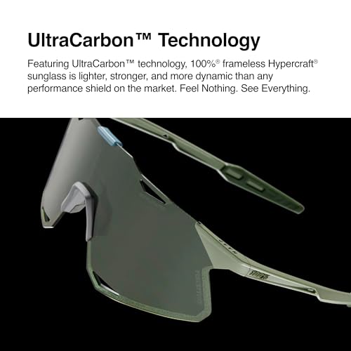 100% HYPERCRAFT Sport Performance Frameless Sunglasses (Matte Oxyfire - Smoke Lens)