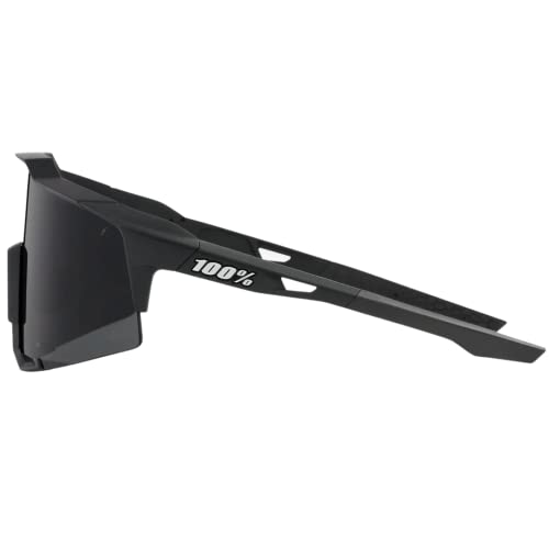 100% SPEEDCRAFT Cycling Sunglasses SOFT TACT BLACK - Smoke