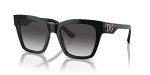 D&G Women's Round Black/Grey Gradient Sunglasses, One Size
