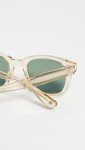 Champagne/Semi-Flat Pure Green GARRETT LEIGHT Calabar Sunglasses