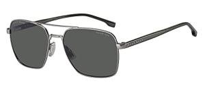 Hugo Boss Matte Ruthenium/Grey Sunglasses for Men