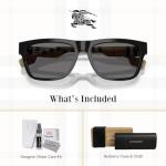 BURBERRY BE4293 377381 56M Black/Polarized Grey Square Sunglasses For Men