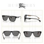 BURBERRY BE4293 377381 56M Black/Polarized Grey Square Sunglasses For Men