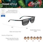 Maui Jim Makamae Square Sunglasses, Black/Neutral Grey, XL