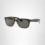 Ray-Ban RB2132 Wayfarer Sunglasses, Tortoise/Polarized Green, 55 mm