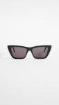 Saint Laurent Women's Narrow Cat Eye Sunglasses, Black