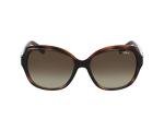 Vogue Women's Square Sunglasses, Striped Havana, Brown Gradient