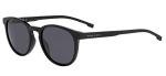 Hugo Boss Men's Oval Sunglasses, Black, Polarized 51mm