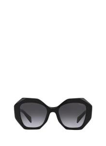 Prada Black Geometric Sunglasses Grey Gradient Lens