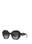 Prada Black Geometric Sunglasses Grey Gradient Lens