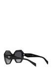 Prada Black Geometric Sunglasses Grey Gradient Lens