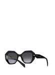 Prada Black Geometric Sunglasses Grey Gradient Lens
