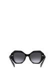 Prada Black Geometric Sunglasses Grey Gradient Lens