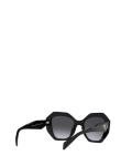 Prada Black Geometric Sunglasses Grey Gradient Lens