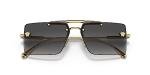 Versace Women's Gold Frame Sunglasses with Grey Lenses