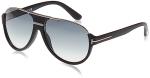 Tom Ford Aviator Sunglasses Matte Black/Ruthenium 59mm TF334