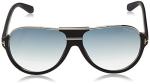 Tom Ford Aviator Sunglasses Matte Black/Ruthenium 59mm TF334